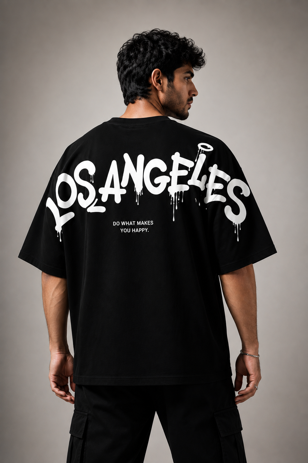 LA DRIP OVERSIZED T-SHIRT - BLACK | ONLYN