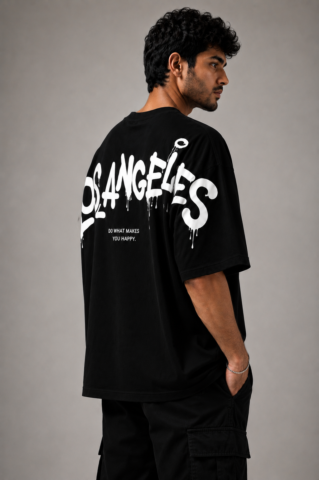 LA DRIP OVERSIZED T-SHIRT - BLACK | ONLYN
