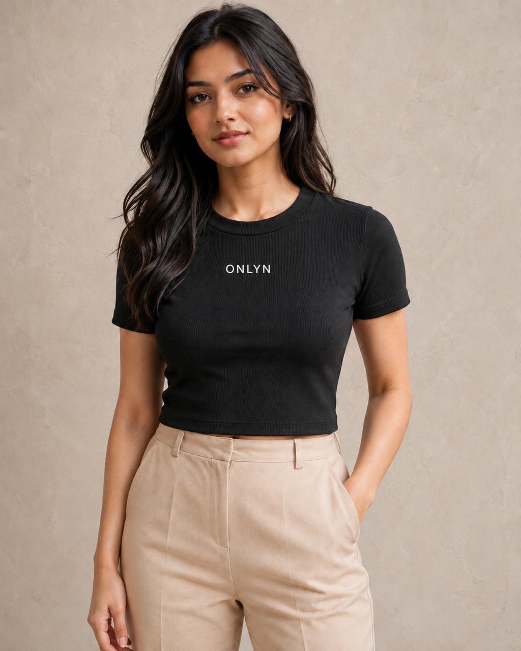 CORE FIT WOMEN'S CROP TOP - BLACK | ONLYN