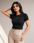 CORE FIT WOMEN'S CROP TOP - BLACK | ONLYN