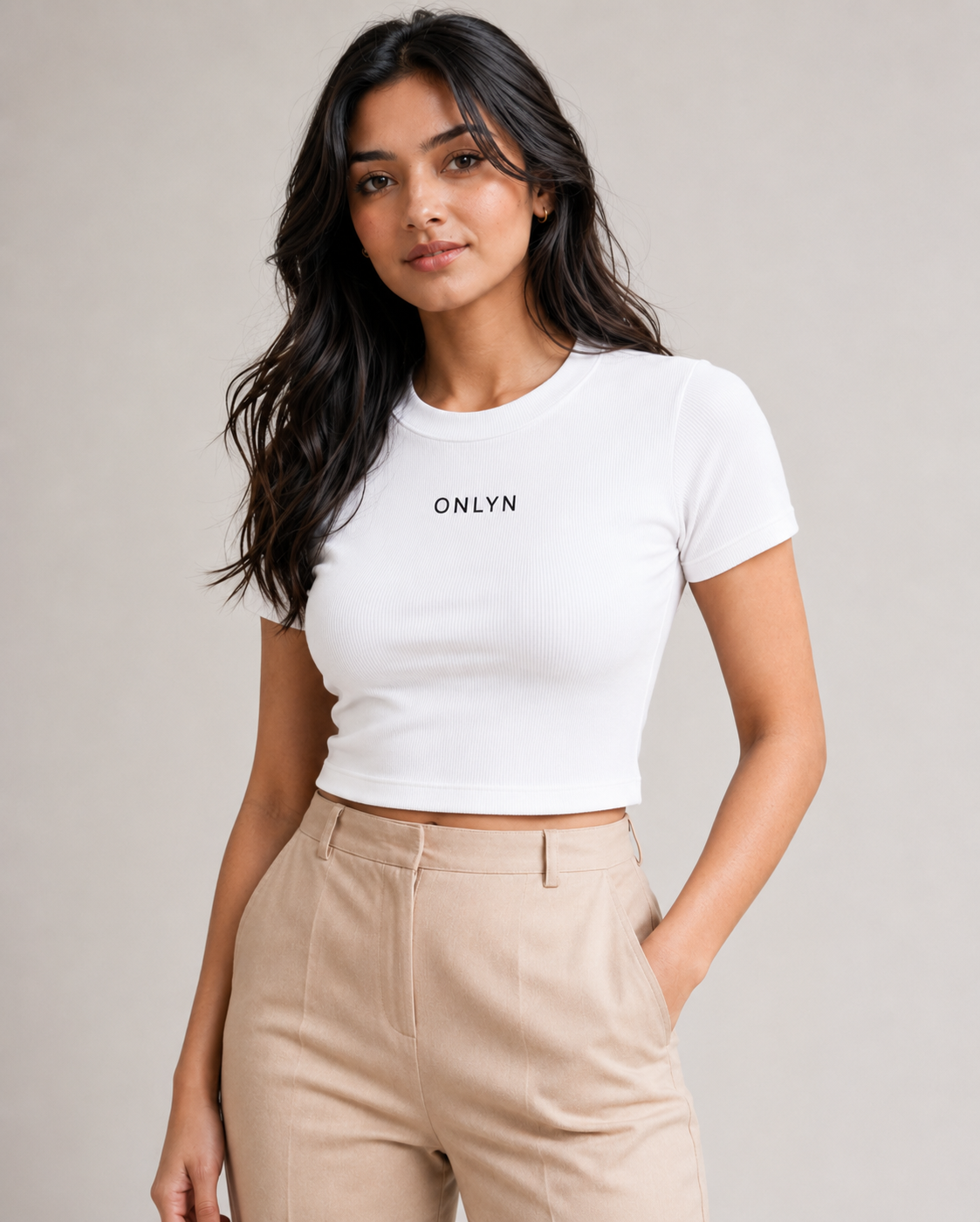CORE FIT WOMEN'S CROP TOP - WHITE | ONLYN
