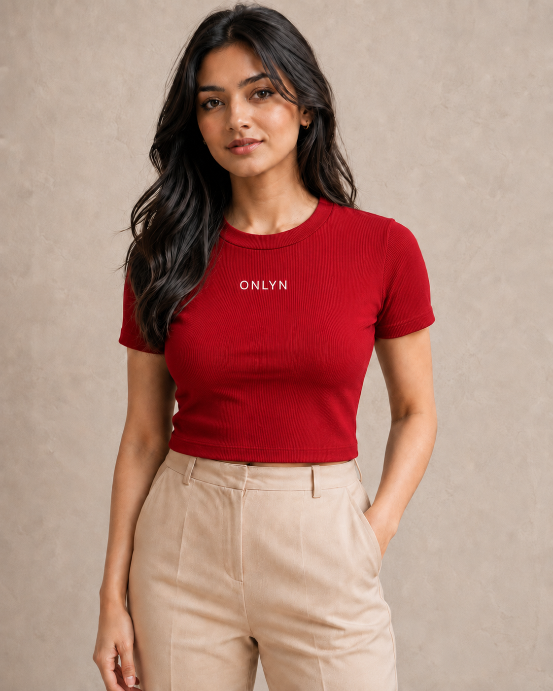 CORE FIT WOMEN'S CROP TOP - RED | ONLYN