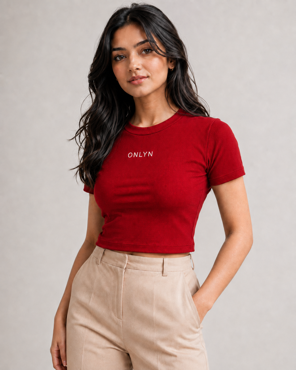 CORE FIT WOMEN'S CROP TOP - RED | ONLYN