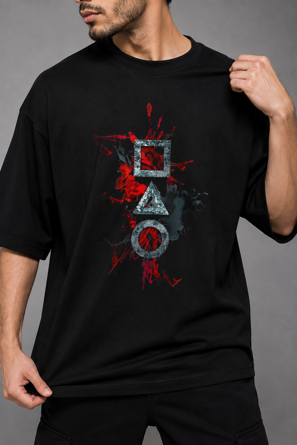 GAME MODE OVERSIZED T-SHIRT - BLACK | ONLYN