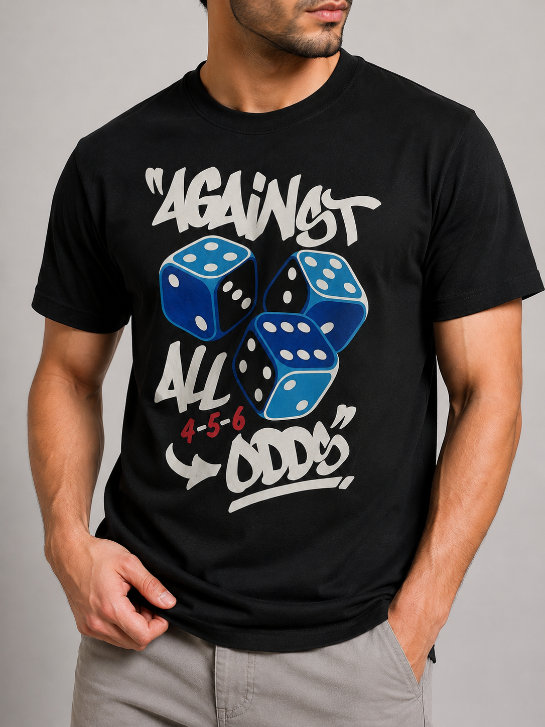 AGAINST ALL ODDS GRAPHIC PRINTED COTTON T-SHIRT | ONLYN