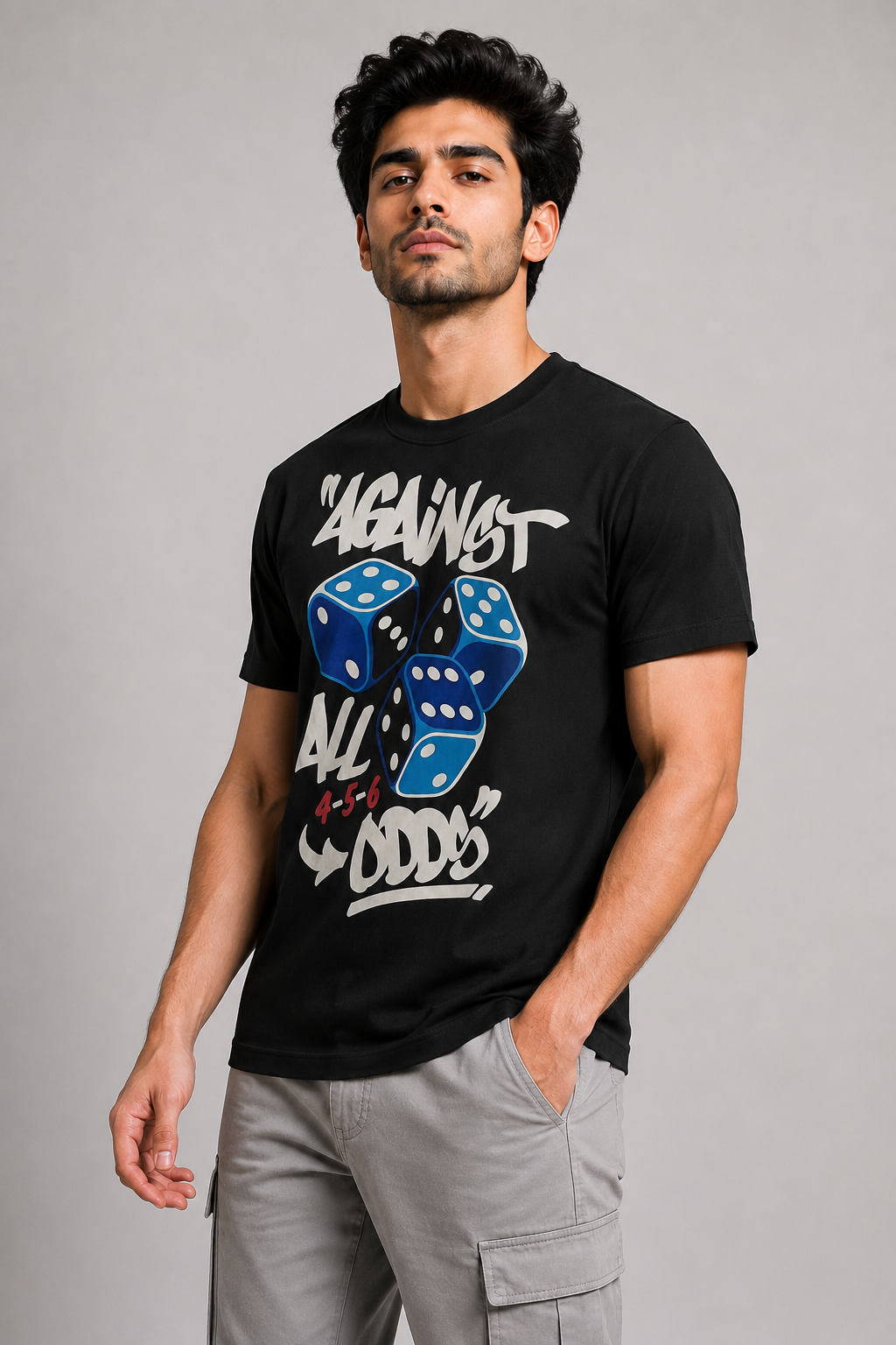 AGAINST ALL ODDS GRAPHIC PRINTED COTTON T-SHIRT | ONLYN