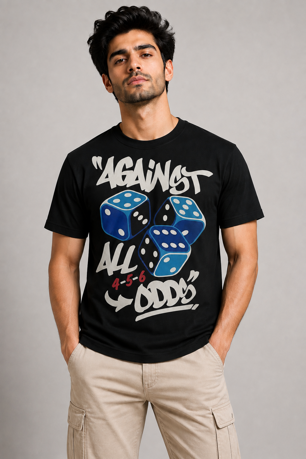 AGAINST ALL ODDS GRAPHIC PRINTED COTTON T-SHIRT | ONLYN