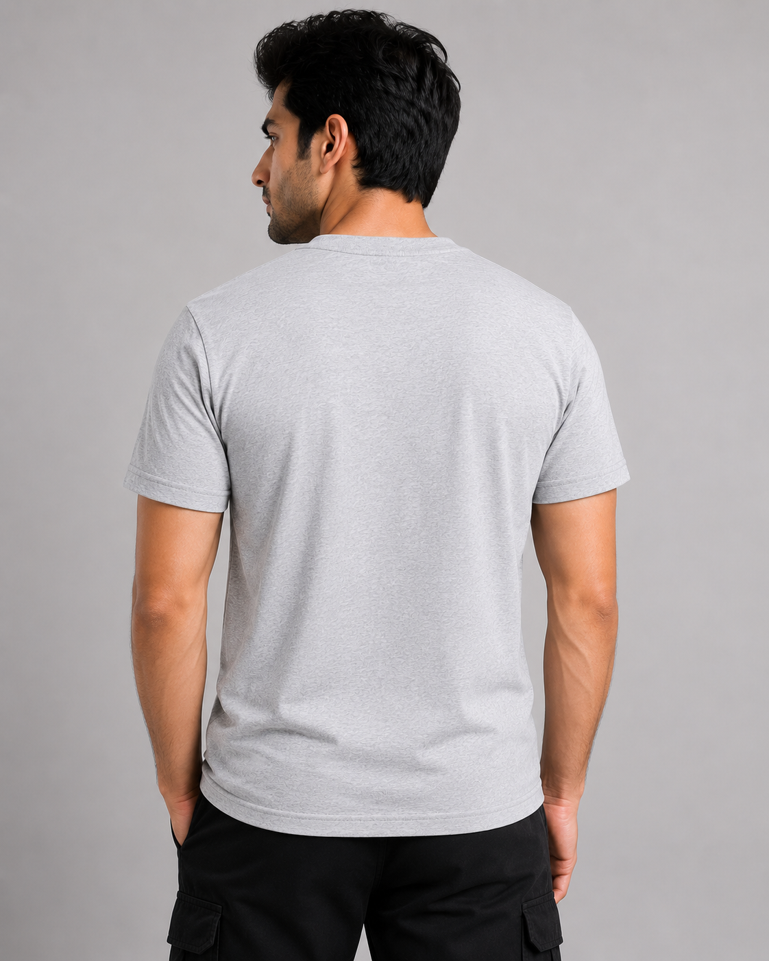 TROPICAL 1960 GREY REGULAR FIT PRINTED T-SHIRT | ONLYN