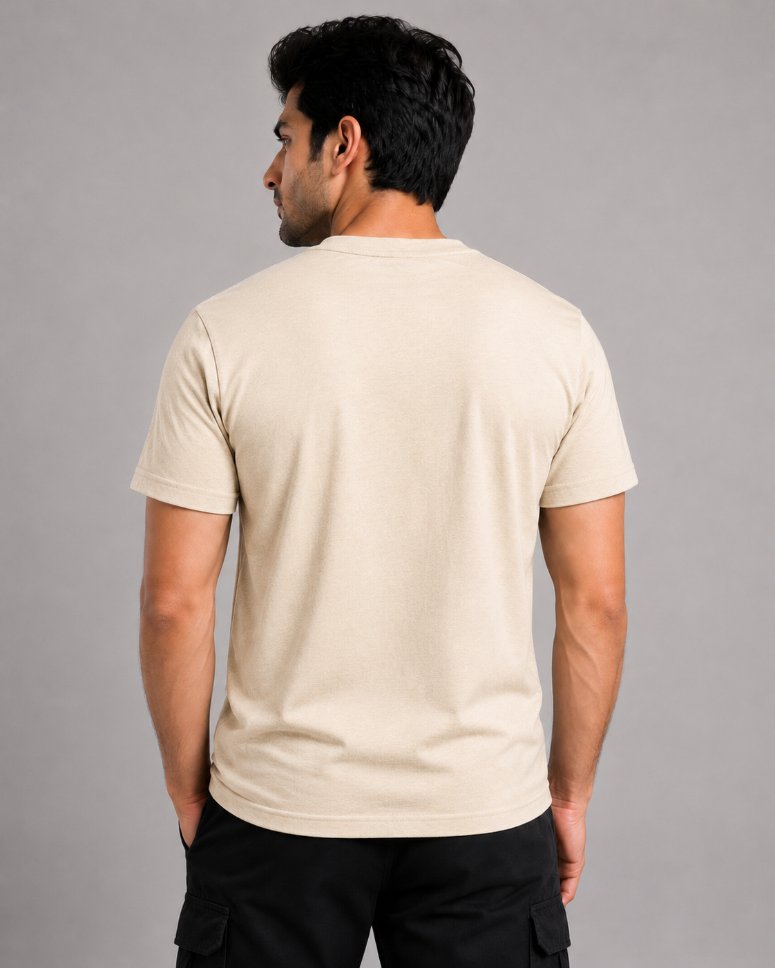 TROPICAL 1960 BEIGE REGULAR FIT PRINTED T-SHIRT | ONLYN